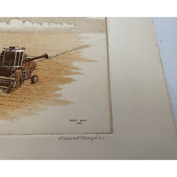 Phleat Boyd Art Listed Artist Signed & Numbered Print Golden Grain Oklahoma RARE - Picture 8 of 12